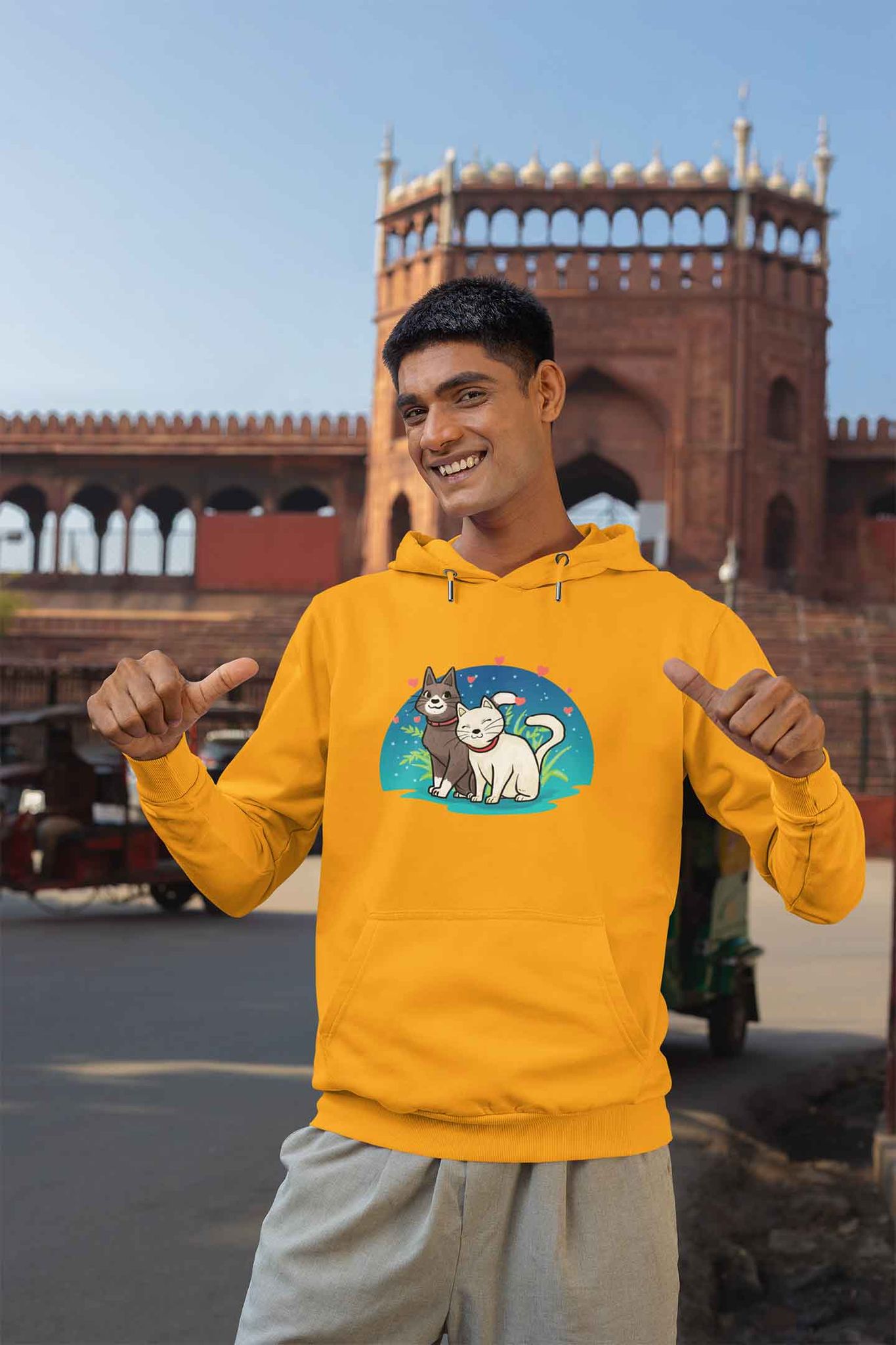 Hoodie (Men) - Pawsitively Adorable Cats (7 Colours)