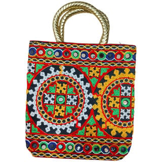 Black Women Hand-held Bag Handcrafted women embroidered hand bag