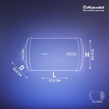 Racold CDR DLX 15ltr Horizontal (LEFT SIDE) Water Heater|Fits Under False Ceilings|Free Standard Installation & Pipes| Warranty:7 Yr Tank, 3 Yr Element, 2Yr Product Racold CDR DLX 15ltr Horizontal (LEFT SIDE) Water Heater|Fits Under False Ceilings|Free S