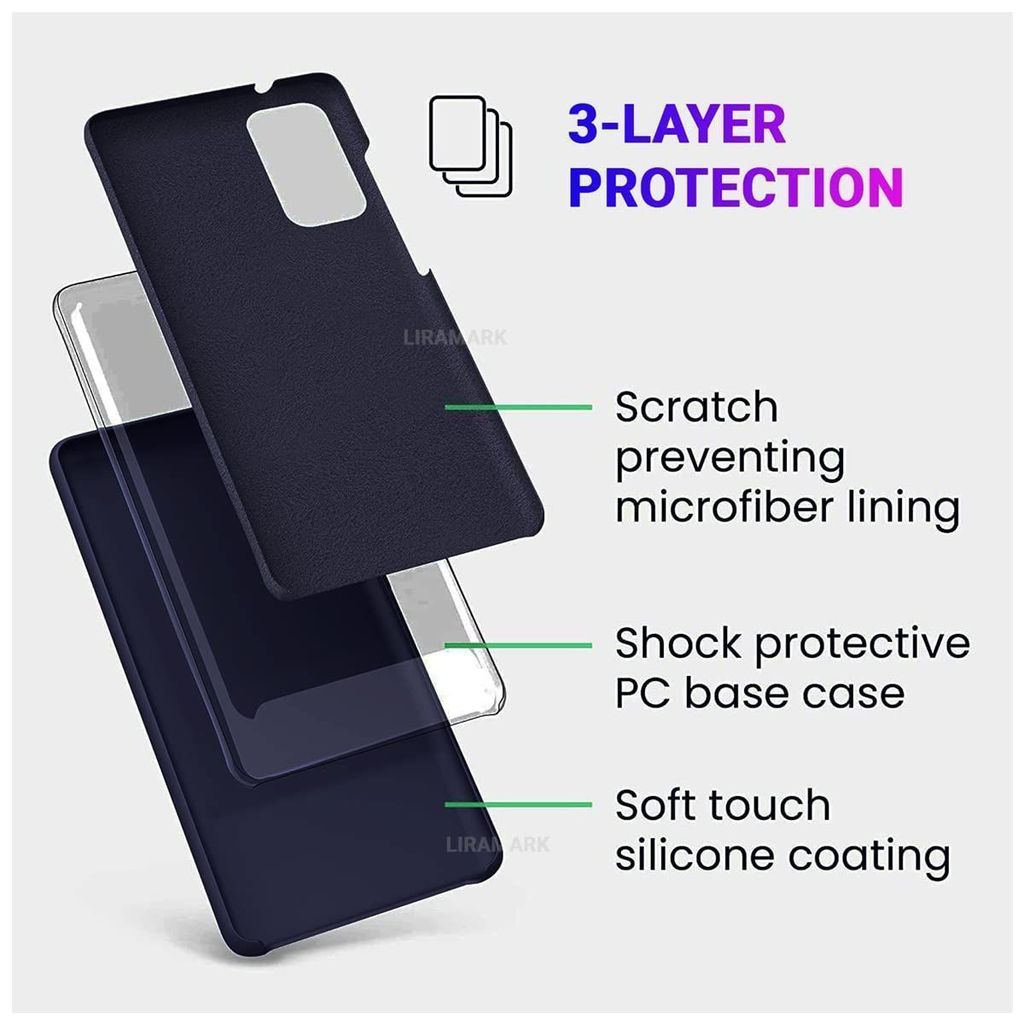 LIRAMARK Liquid Silicone Soft Back Cover Case for Samsung Galaxy S20 Ultra / S20 Ultra 5G