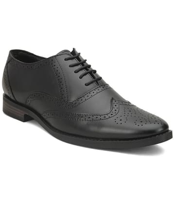 Fashion Victim - Black Mens Brogue Formal Shoes - None