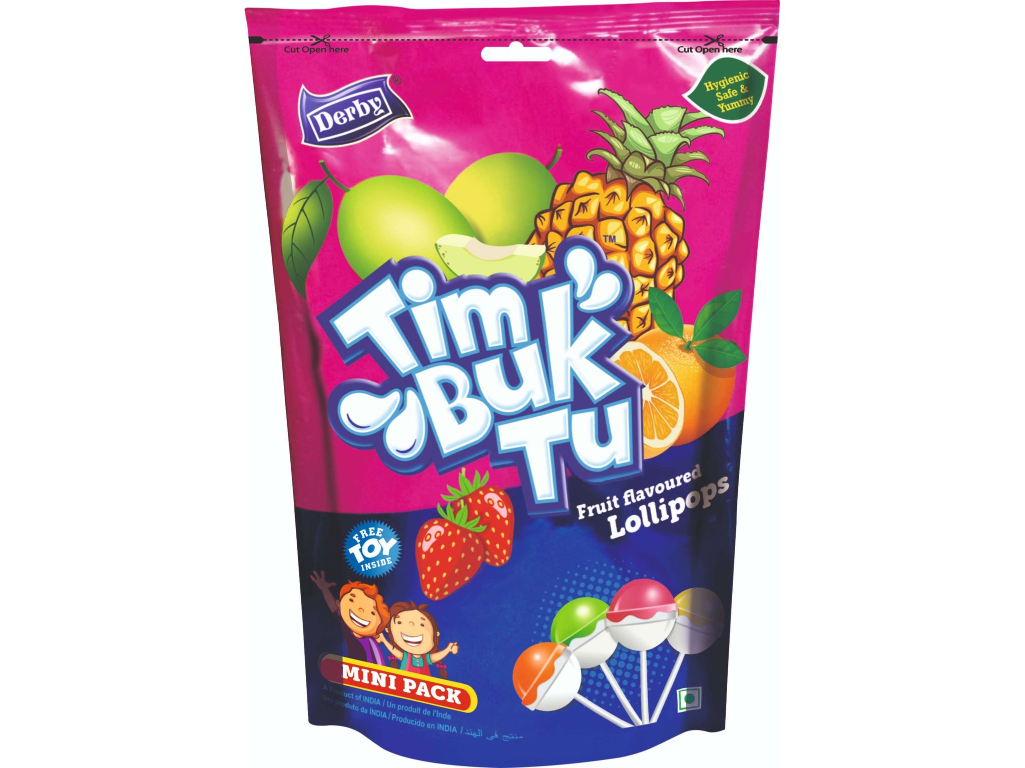  Derby Tim Buk Tu Lollipop Standy Pouch 10Pcs - Pack Of 6