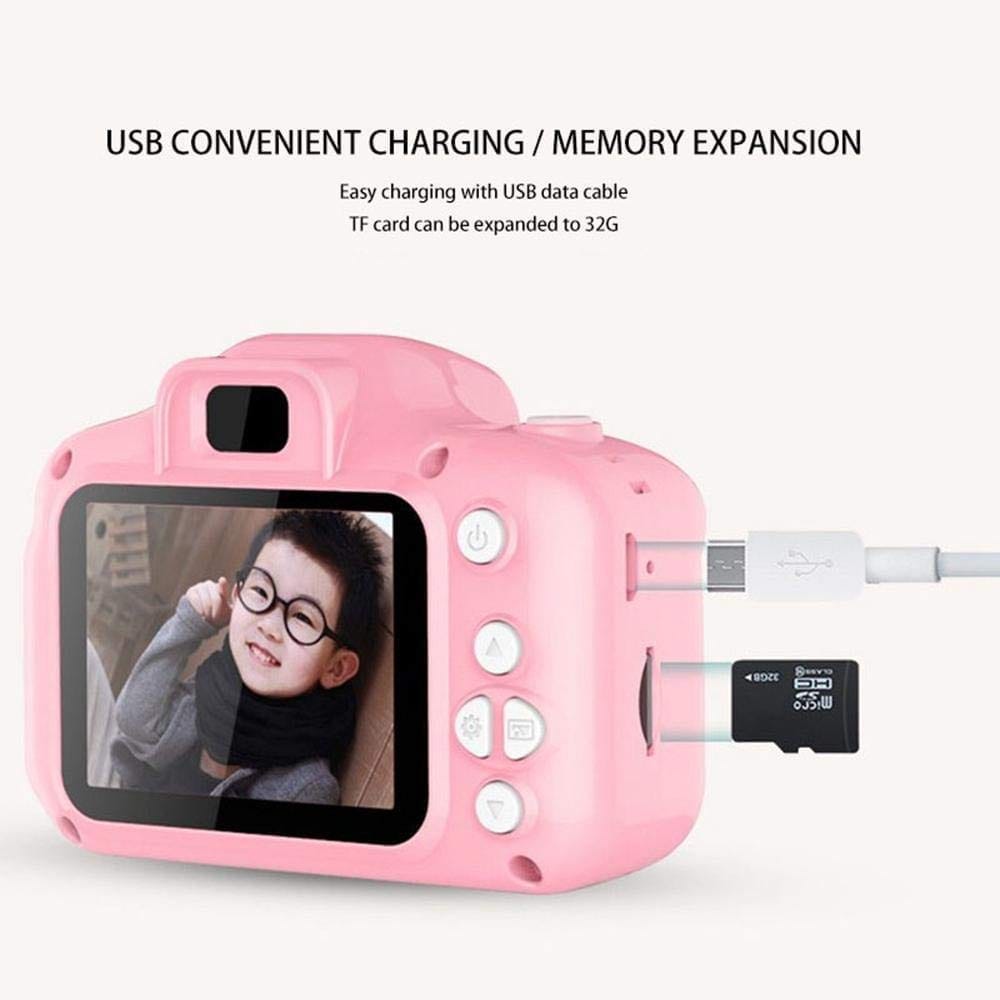 Kids Camera, Children's Digital Camera, Mini Camera for 3-12 Year Old Boys Girls, Small Camera with 2.0 Inch IPS Screen, 1080P HD Video, 32GB Micro SD Card, Shockproof, Birthday Gifts for Kids