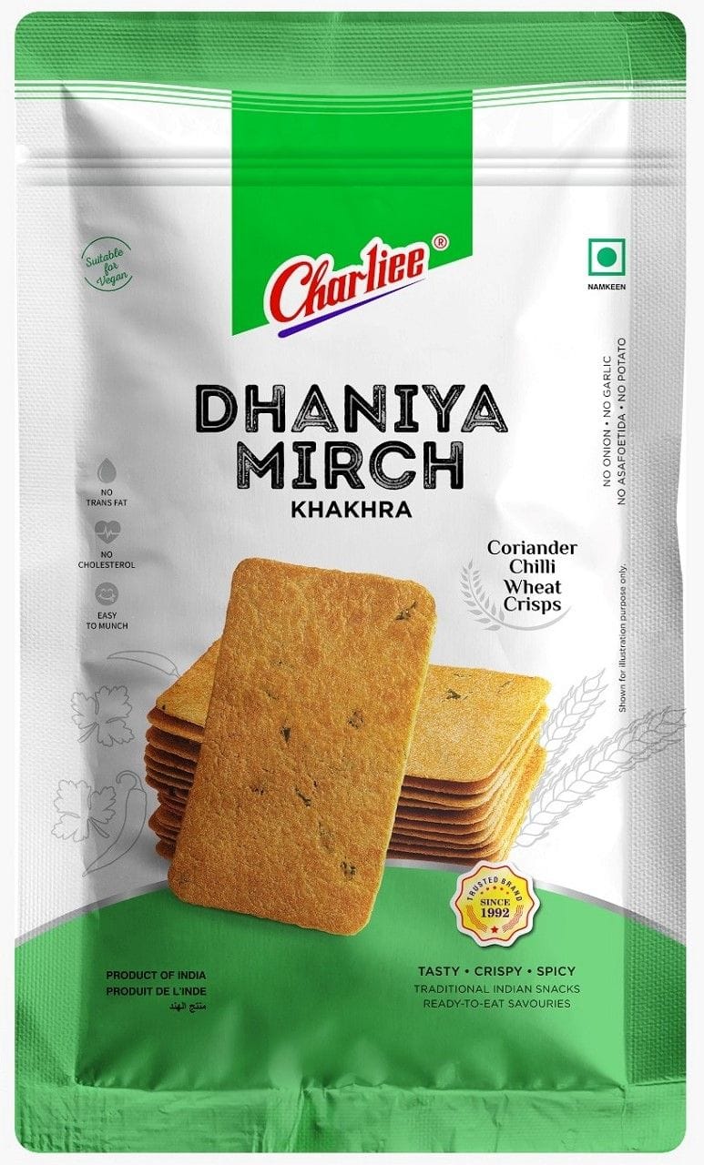 Charliee Dhaniya Mirch Khakhra, 150 gm (1357)
