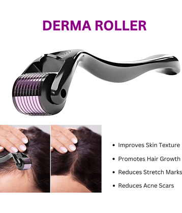 DERMA ROLLER 0.5 MM WITH 540 TITANIUM ALLOY NEEDLES FOR FACE ACNE SCARS, SKIN AGEING