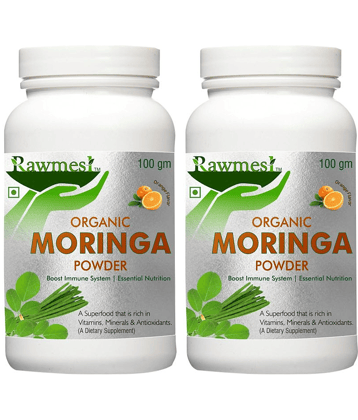 rawmest Organic Moringa powder | High Antioxidant, 200 gm Orange Multivitamins Powder Pack of 2