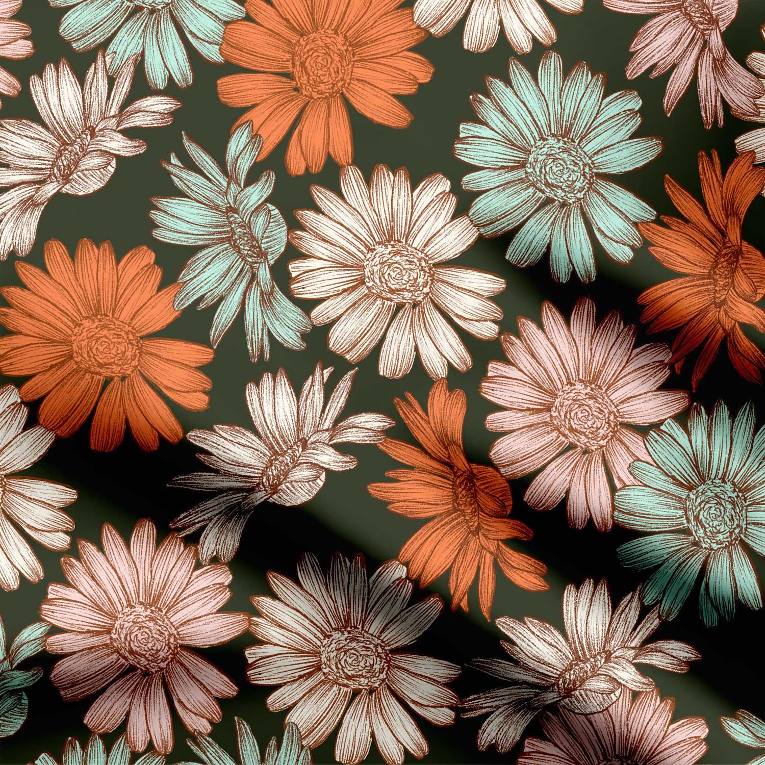 Retro floral-Cotton