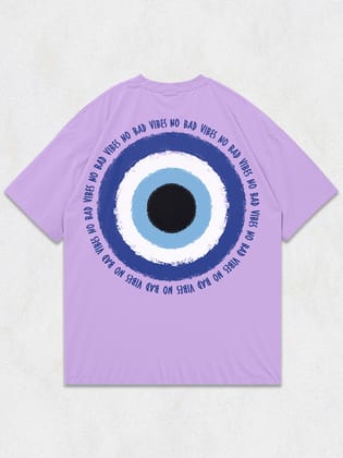 No Bad Vibes Oversized T-Shirt-Lilac / S