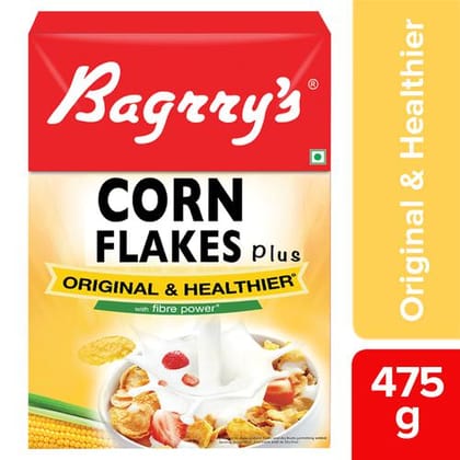 Bagrrys Bagrry`S Corn Flakes Plus Original & Healthier, With Fibre Pow 475 G, 475 G
