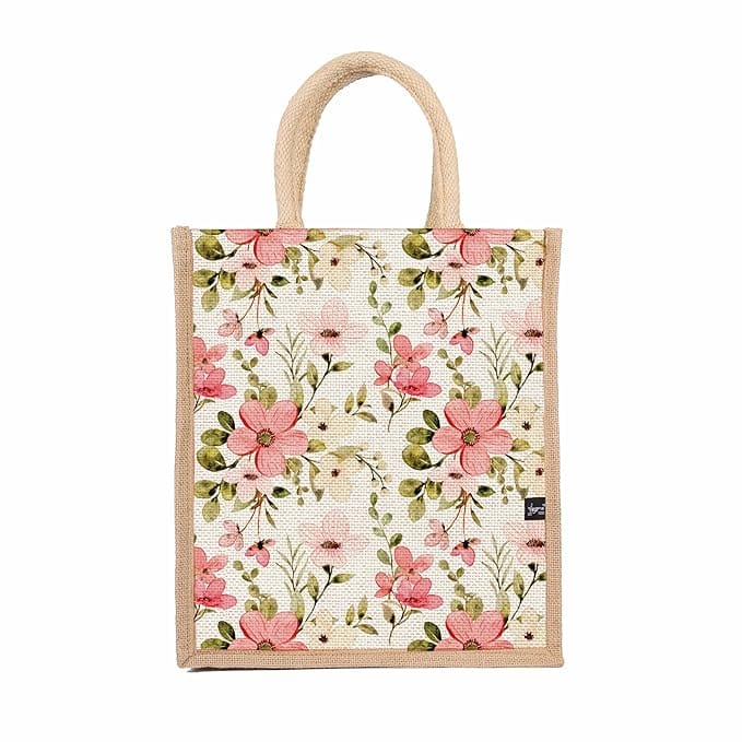 Jute bag Flower Pattern