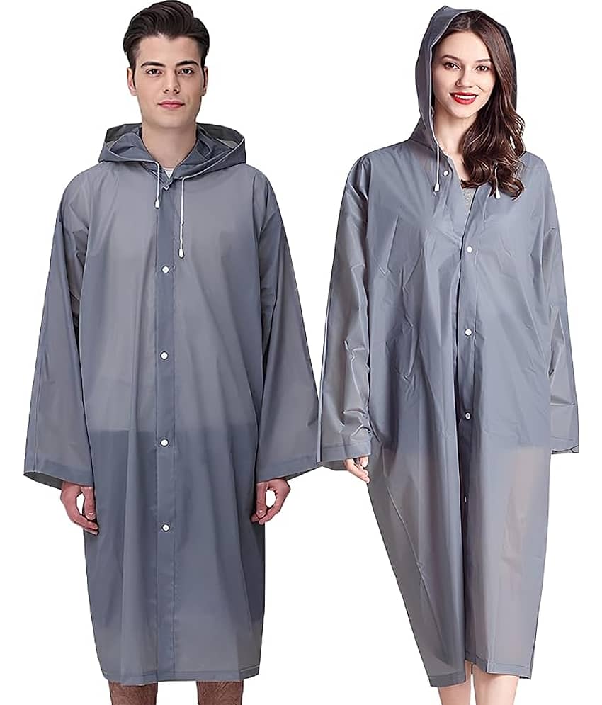 Infispace Grey PVC Men's Raincoat ( Pack of 1 )
