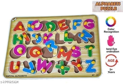 Wooden Alphabet Puzzle Board for Kids