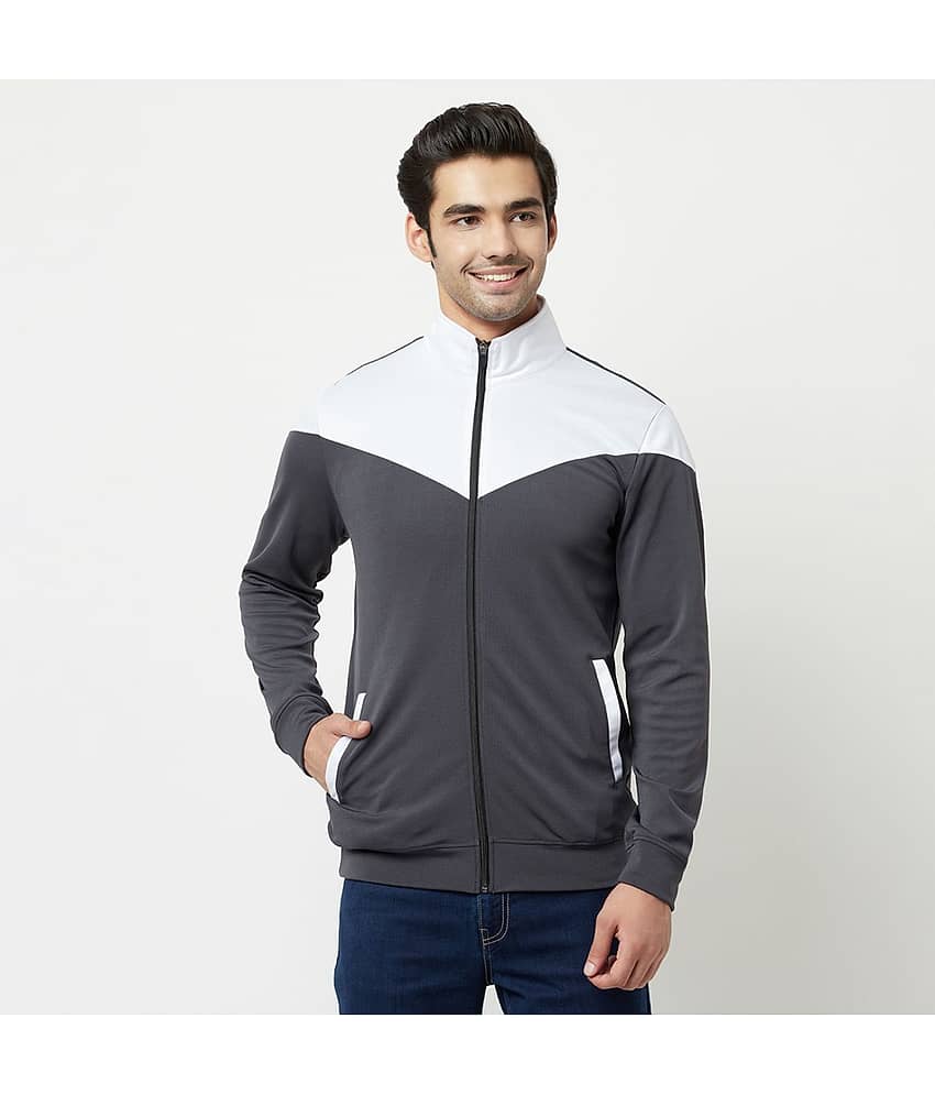 Glito - Charcoal Polyester Blend Relaxed Fit Men's Casual Jacket ( Pack of 1 )