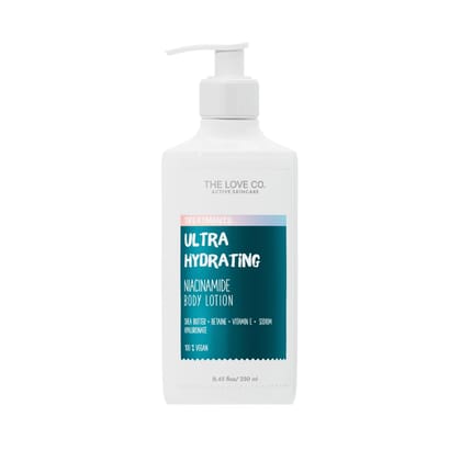 THE LOVE CO. Ultra Hydrating Body Lotion 250Ml - Nourishing Formula for Dry Skin - Women & Men - Enhanced with Jojoba Oil, Shea Butter, Vitamin E - Best for Daily Moisturizing THE LOVE CO. Ultra Hydrating Body Lotion 250Ml - Nourishing Formula for Dry Sk