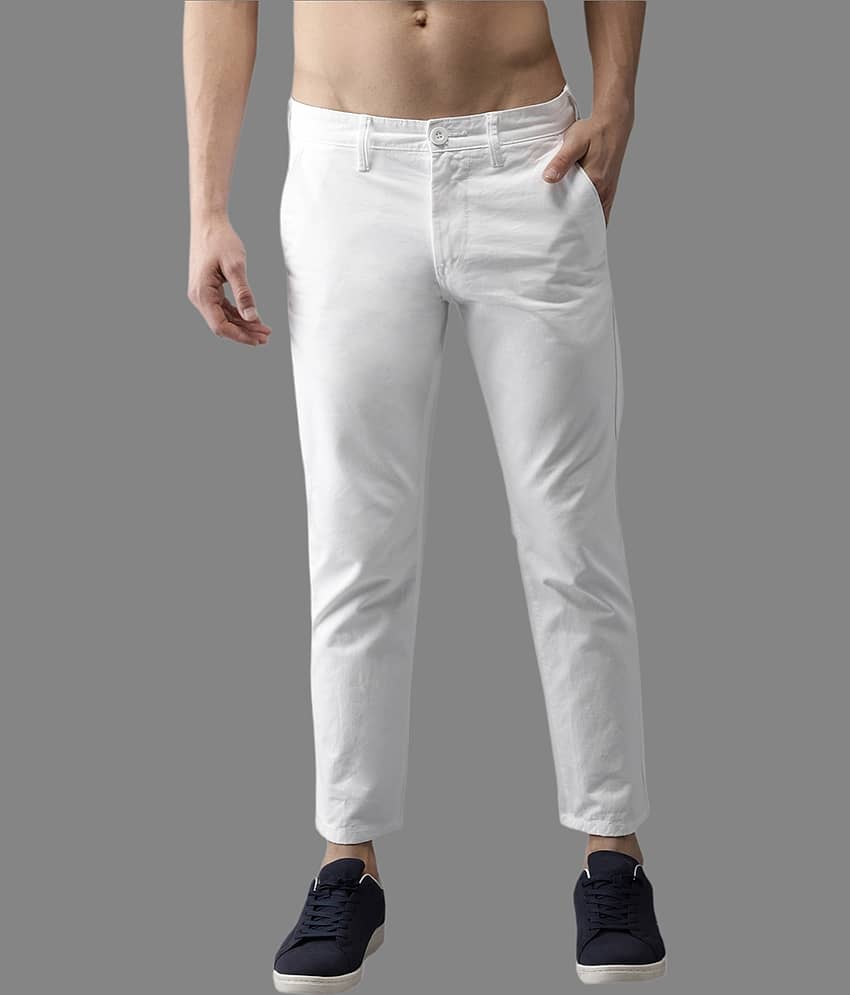 HALOGEN White Regular Formal Trouser ( Pack of 1 )