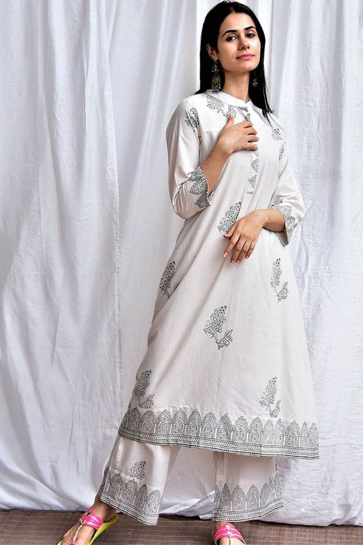 A line kurti Printed Set-S