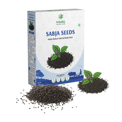 Nisarg Sabja Seeds 100g Natural Cooling Seeds for Drinks and Wellness