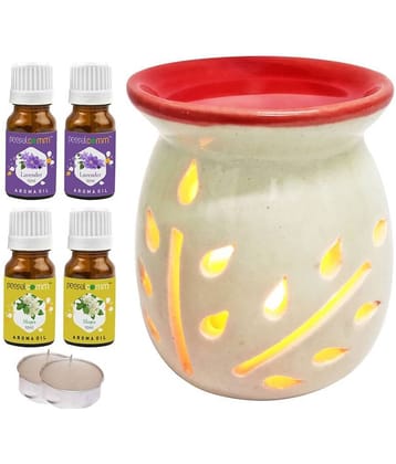 Peepalcomm Ceramic Aroma Oils & Diffusers Set - Pack of 7