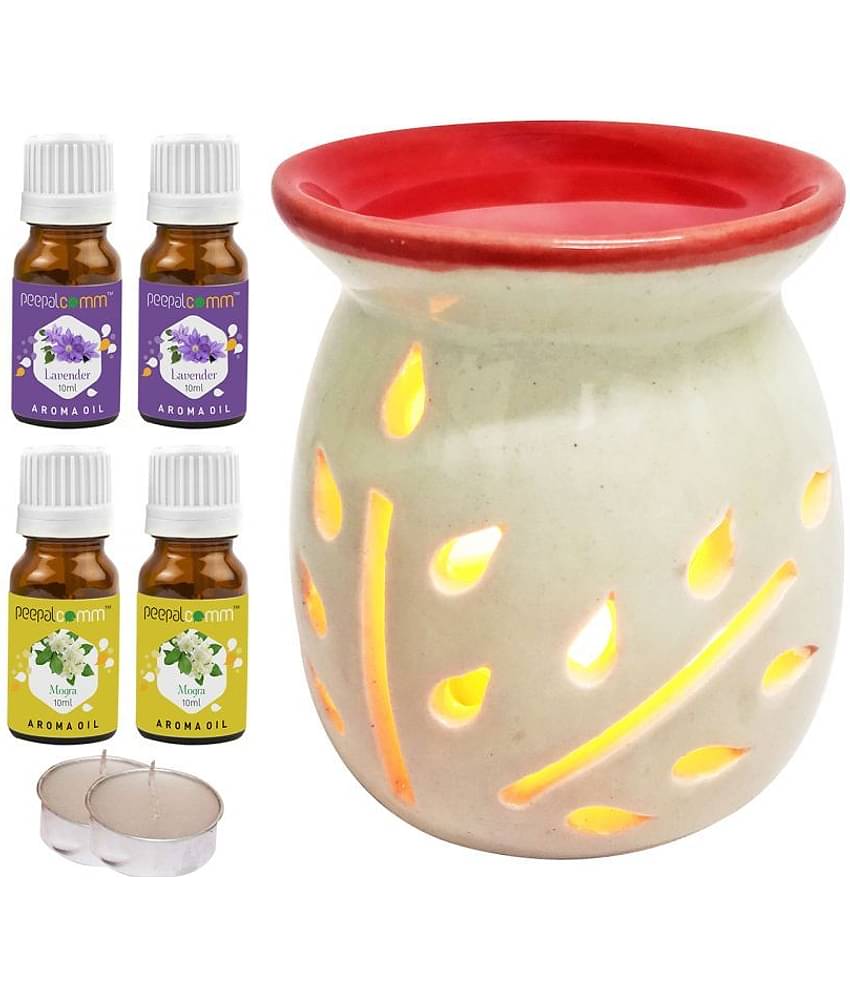 Peepalcomm Ceramic Aroma Oils & Diffusers Set - Pack of 7