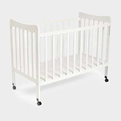 Cuddle Rubber Wood F-103 Cot White-0-24 M / White