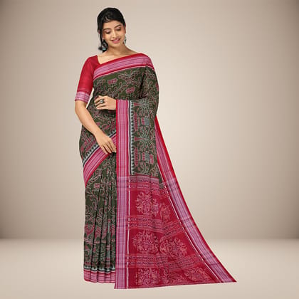 Handwoven Sambalpuri Cotton Saree Handwoven Sambalpuri Cotton Saree