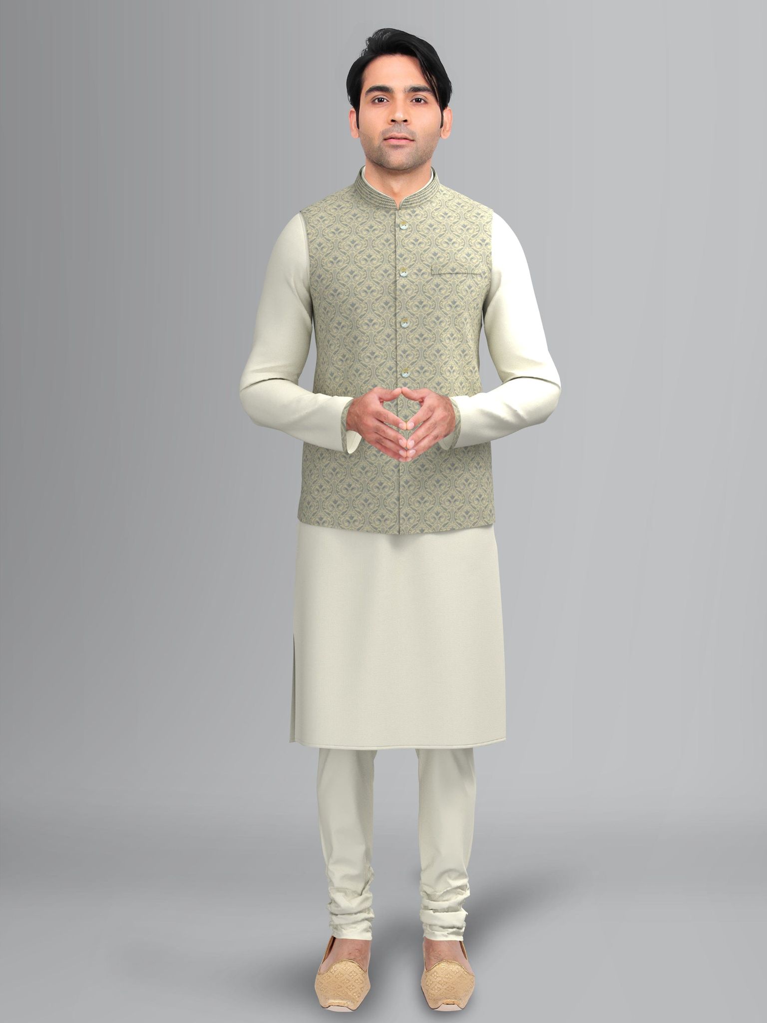 Grey Jacquard Jacket-M/40