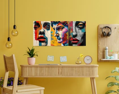"FACE PAINTING"- Shiny & Sturdy Metallic Poster Art That Pops & Sticks-A3