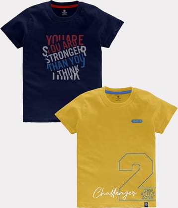 CODEZ Pack of 2 Boys Cotton T-Shirt ( Multicolor )