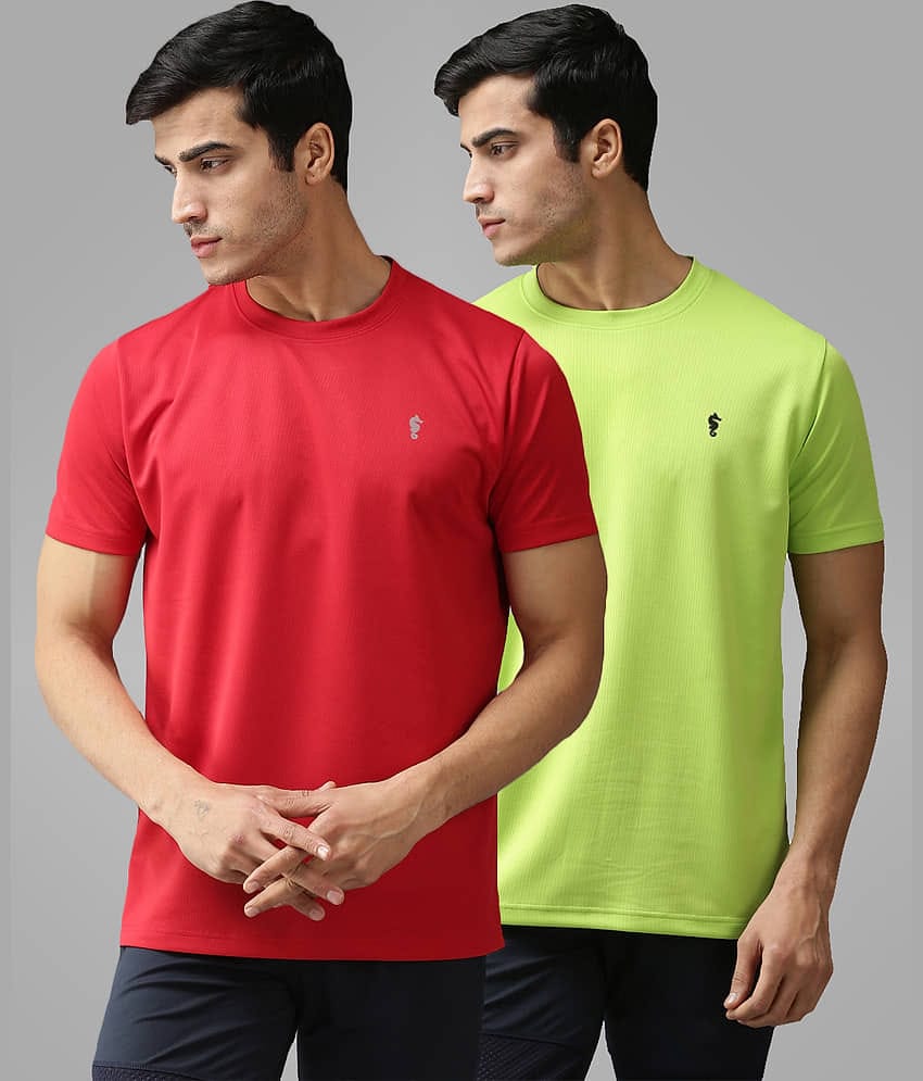 EPPE - Multicolor Polyester Regular Fit Men's Sports T-Shirt ( Pack of 2 )