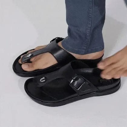 Alpha Signature: New-Age Sandals-6 / Black