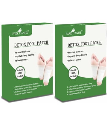 Park Daniel Detox Foot 10 Patches, Pain Free Foot Pads Pack 2 Foot Patches