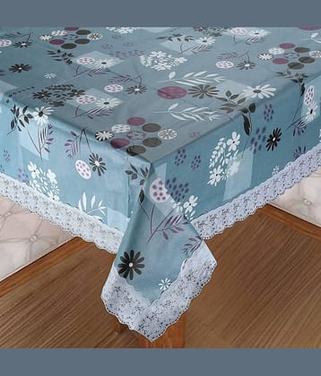 CreadCraft Printed PVC 4 Seater Rectangle Table Cover ( 150 x 105 ) cm Pack of 1 Multi