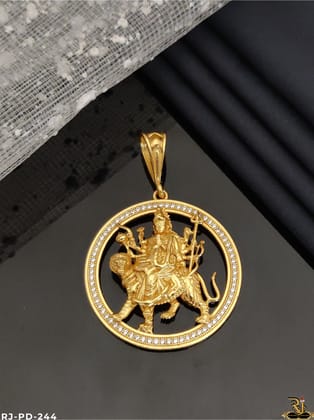 Round design, diamond, Shree Ambe pendant RJ-PD-244