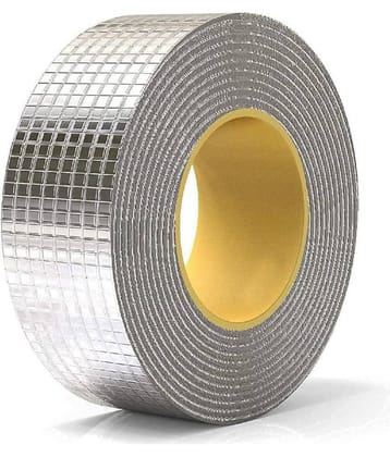 Super Strong Waterproof Permanent Repair Aluminum Butyl Tape Silver Single Sided Duct Tape ( Pack of 1 )