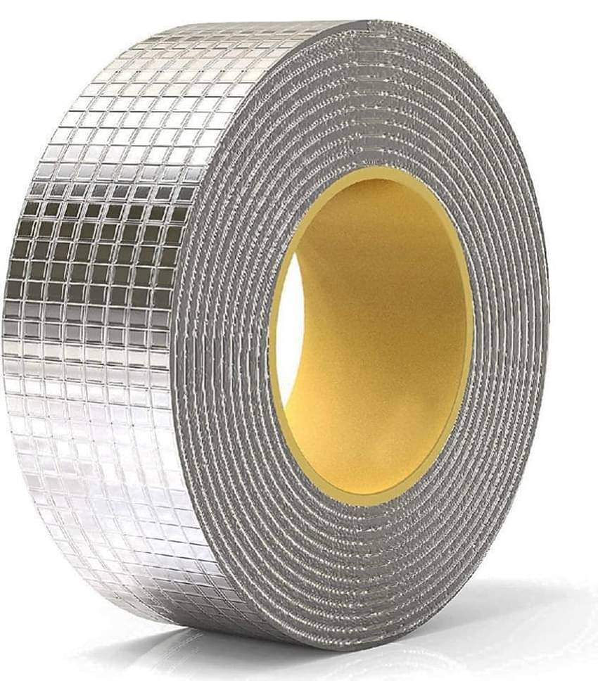 Super Strong Waterproof Permanent Repair Aluminum Butyl Tape Silver Single Sided Duct Tape ( Pack of 1 )