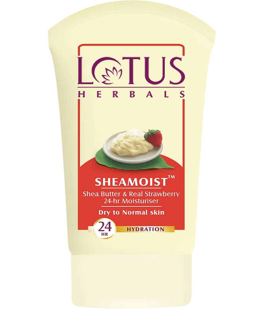 Lotus Herbals Sheamoist Shea Butter & Real Strawberry, 24 Hours Moisturising & Hydrating, 120G