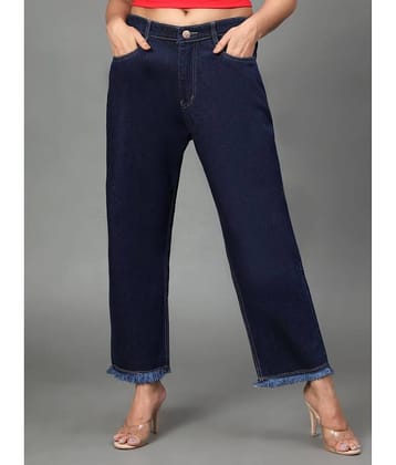 AngelFab - Blue Denim Straight Fit Women's Jeans ( Pack of 1 )