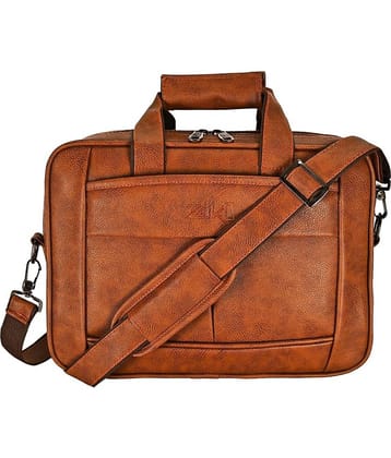 ZAIKO BAGS Tan Textured Messenger Bag