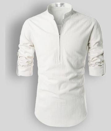Vida Loca - Black Linen Men's Shirt Style Kurta ( Pack of 1 )