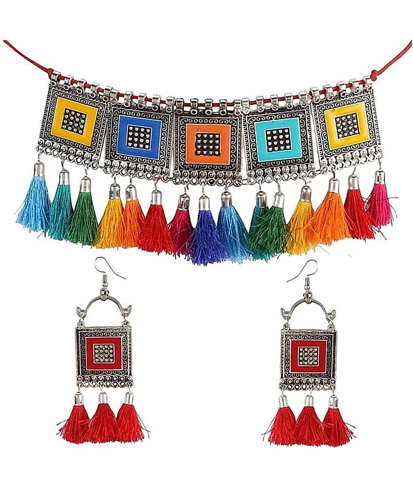 PUJVI Alloy Multi Color Contemporary/Fashion Necklaces Set Choker
