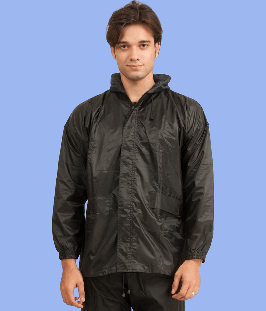 PP Kurtis Black Polyester Men's Raincoat ( Pack of 1 )