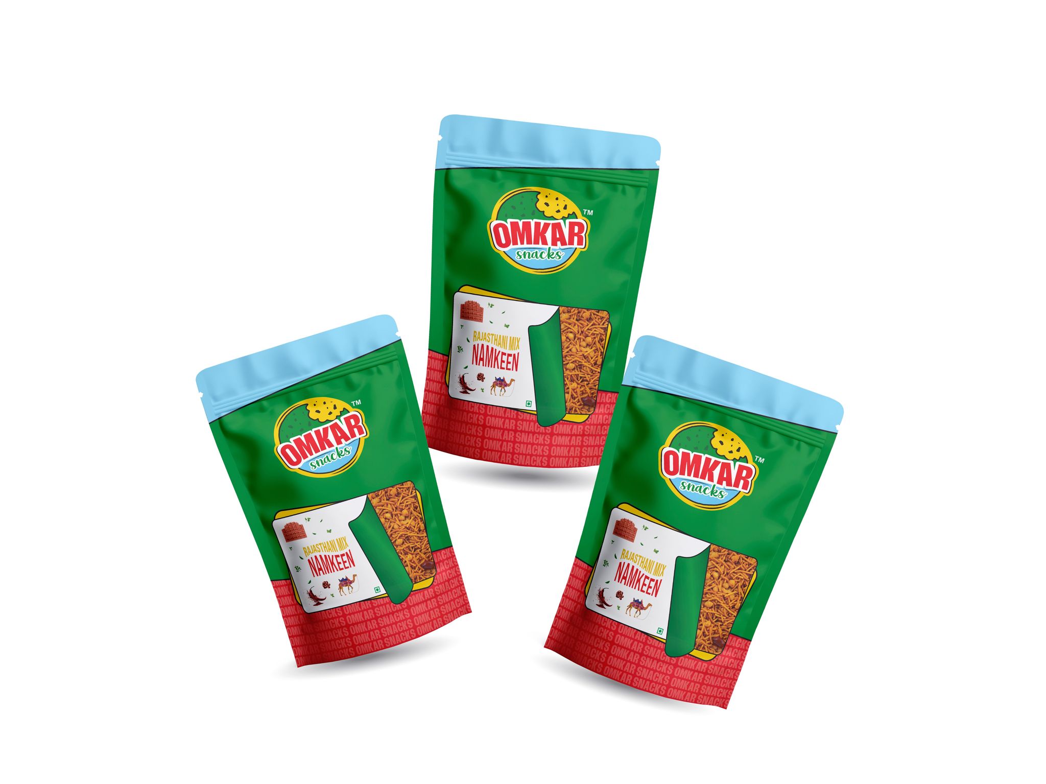 Omkar Snacks | Rajasthani Mix Namkeen - 200 gms - Pack of 3| Traditional Snacks | 50% Less Oil | No Added Preservatives | Spicy - Crunchy - Chatpata - Savoury - Namkeen |