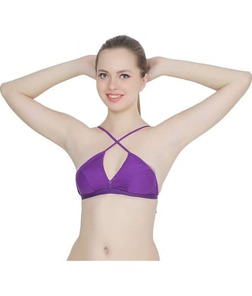 TCG Cotton Lycra Seamless Bra - Purple