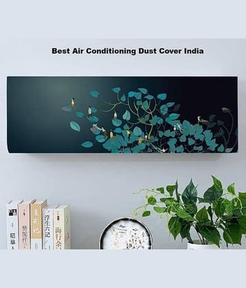 CASA FURNISHING Single Poly-Cotton GREEN AC Cover for 1.5 Ton Split AC