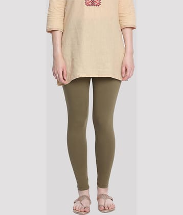 Dollar Missy - Olive Cotton Women's Leggings ( Pack of 1 )