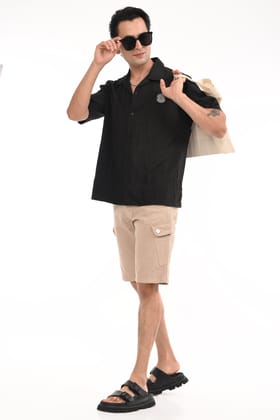 Phantom Black Pastel Oversized Shirt-S / Storm Black