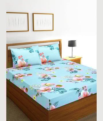 Home Candy Microfiber Double Bedsheet ( Orange )