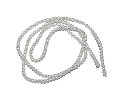 Glass Pearl Beads, 3mm, Round, White , BWGP-013-Per Packet of 2 String (240 Pcs) / 3 MM