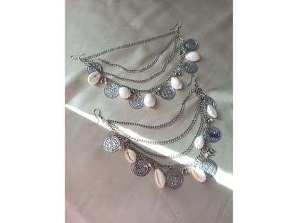 Ishkaara  Boho Oxidized Kaanchain Earrings