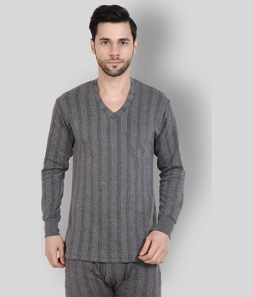 Zeffit Pack of 1 Cotton Thermal Tops For Men's ( Blue )